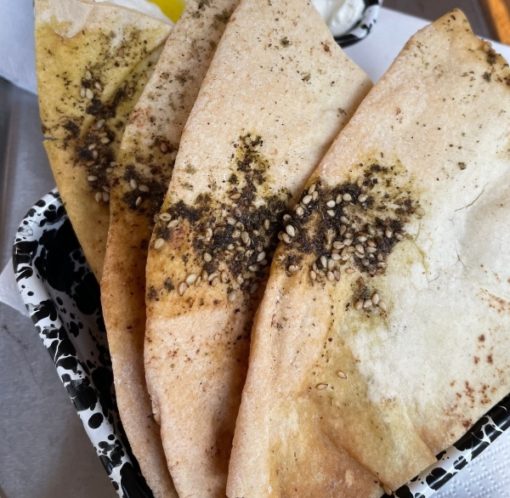 Piadina Crocante com Molho Za’atar